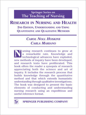 cover image of Research in Nursing and Health